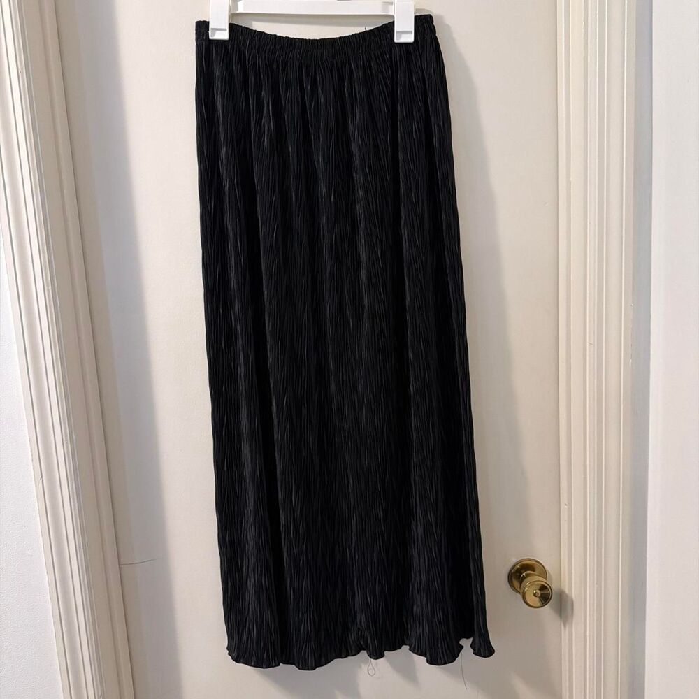 VTG Source-unknown Women's Black Scrunched Pleated Witchy Neutral Fairycore Maxi